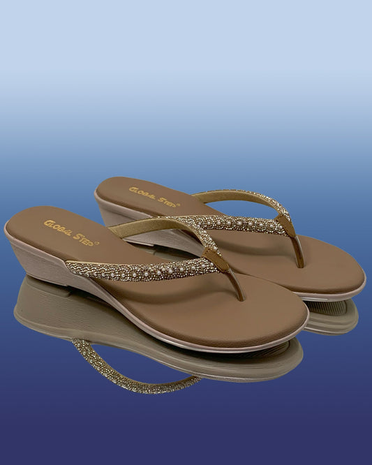 Stylish Rhinestone Wedge Sandals - GlobalStep - shoes - 36