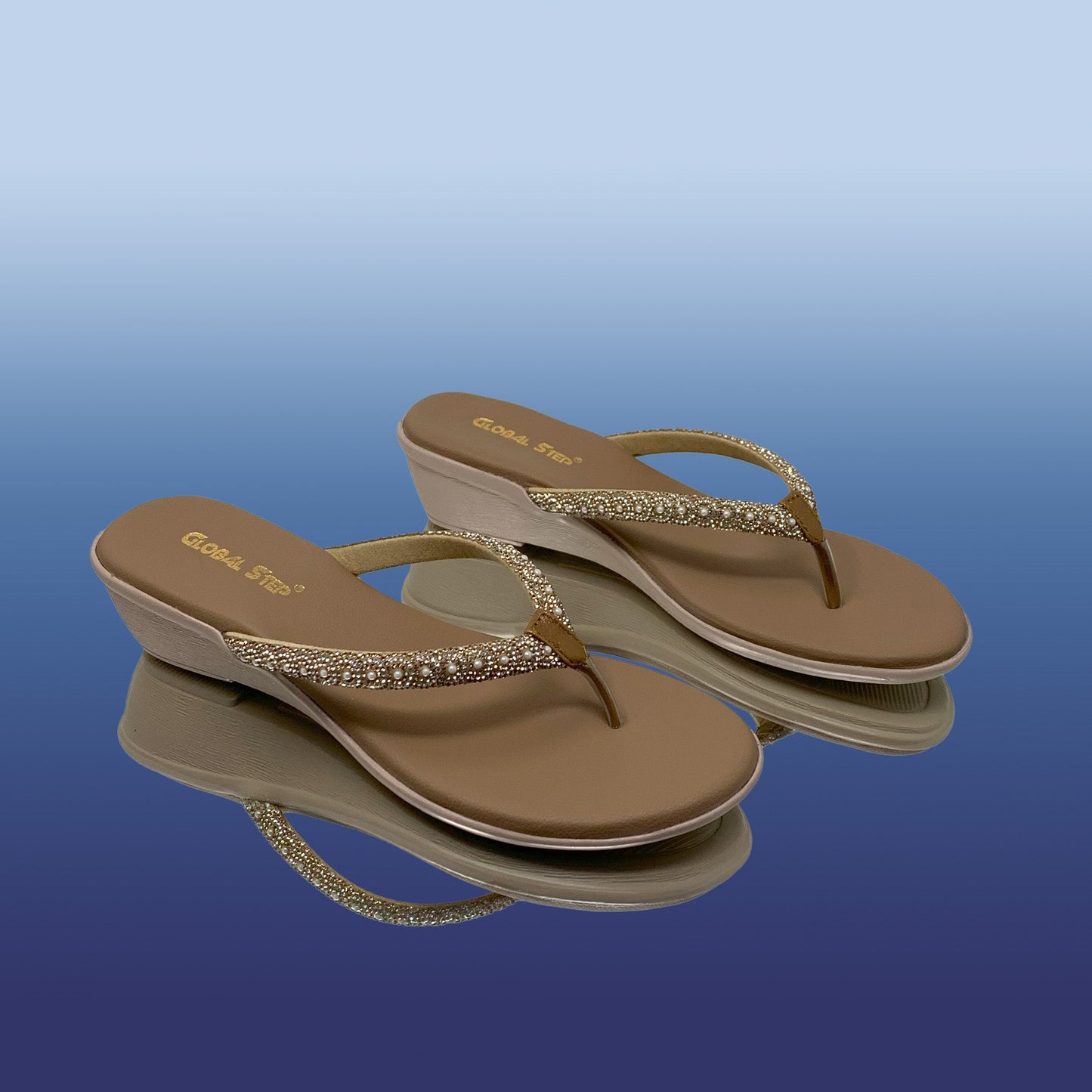 Stylish Rhinestone Wedge Sandals - GlobalStep - shoes - 36