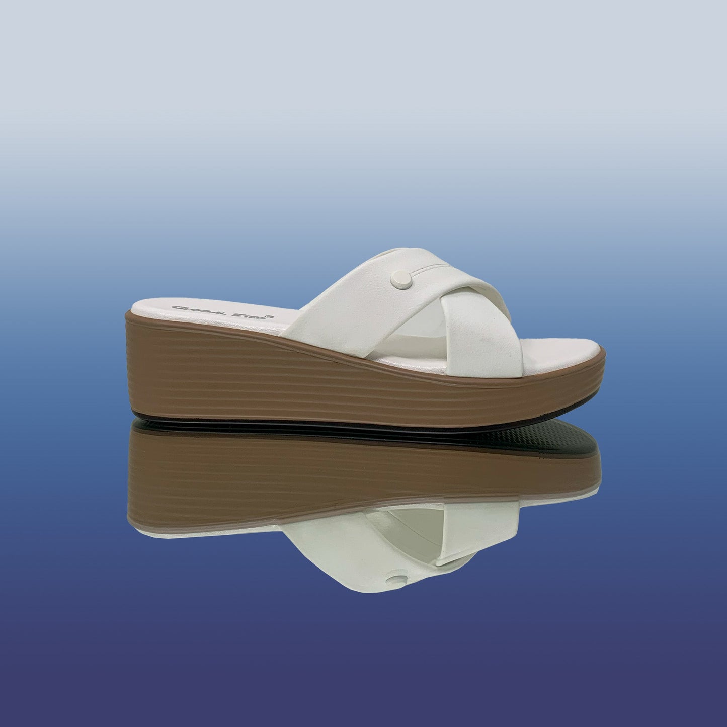 White PlushWave Wedges - GlobalStep - shoes - 36