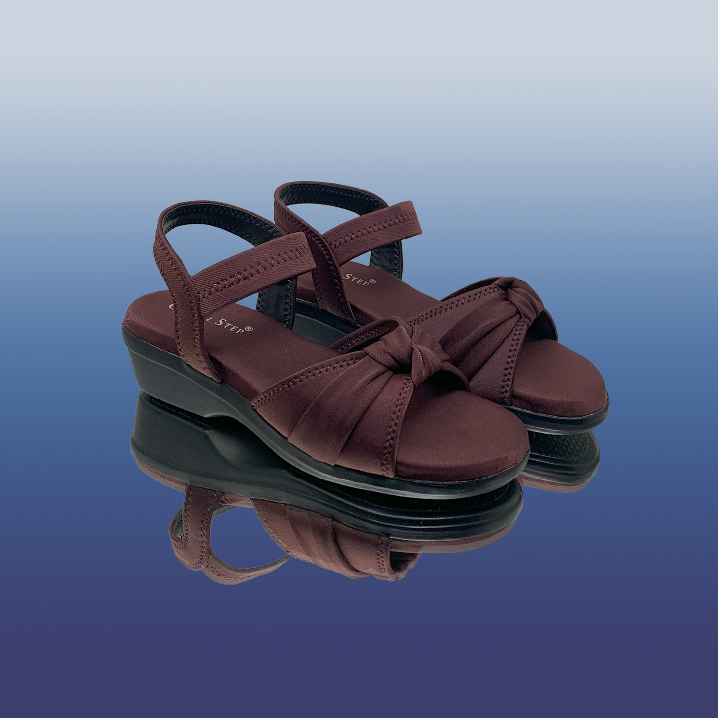 Women's Brown Platform Sandals - GlobalStep - shoes - 36