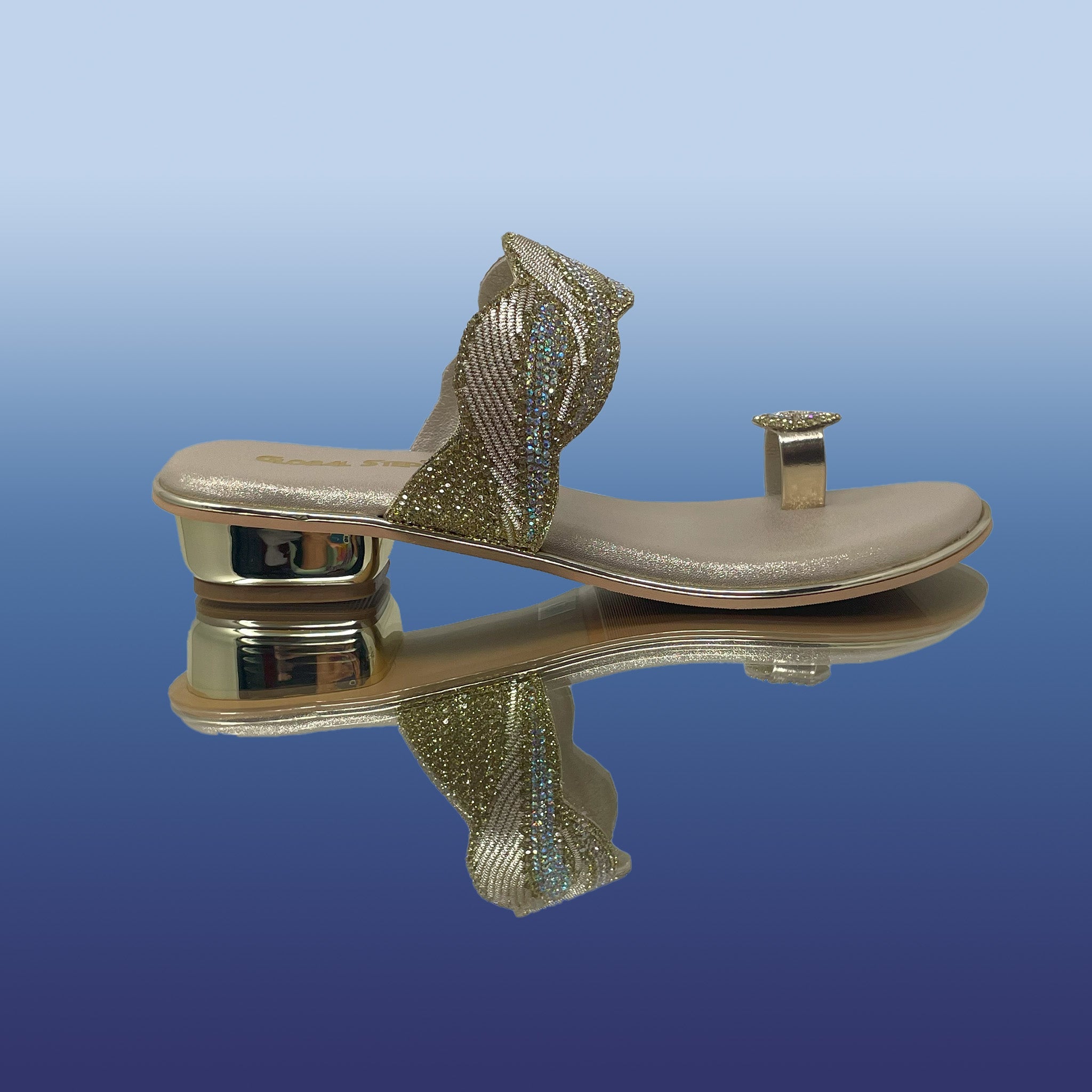 ZariGold Metallic heels - GlobalStep - Heels - 36