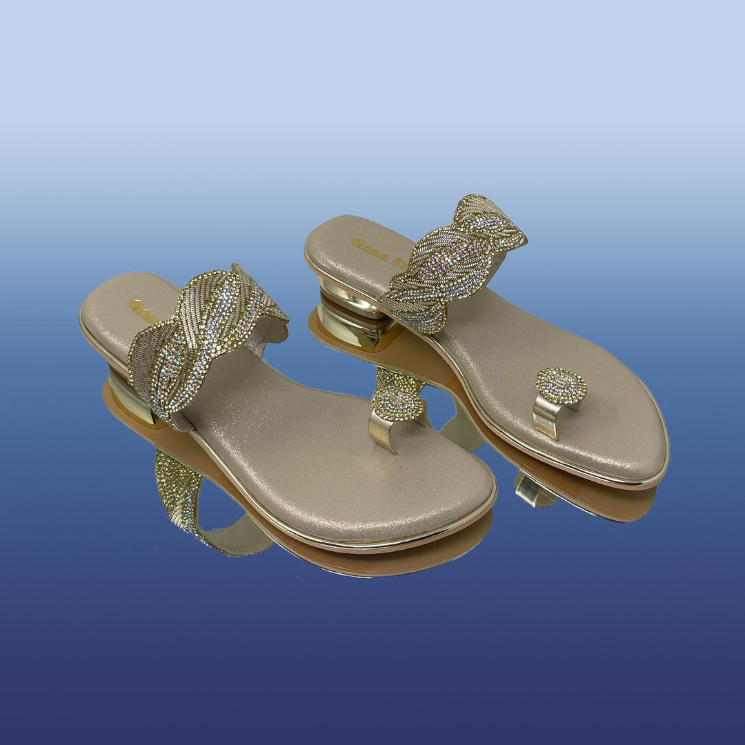 ZariGold Metallic heels - GlobalStep - Heels - 36