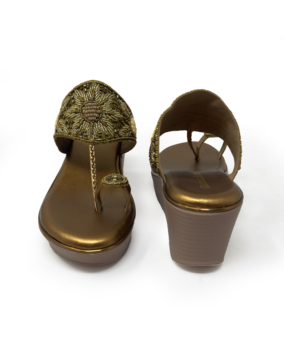 Antique Embroidered Wedge Sandals