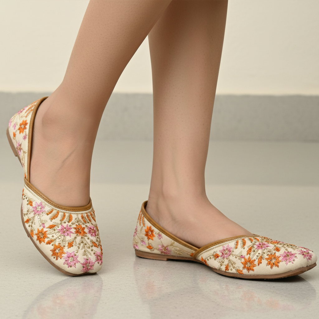 Floral Embroidered Juttis