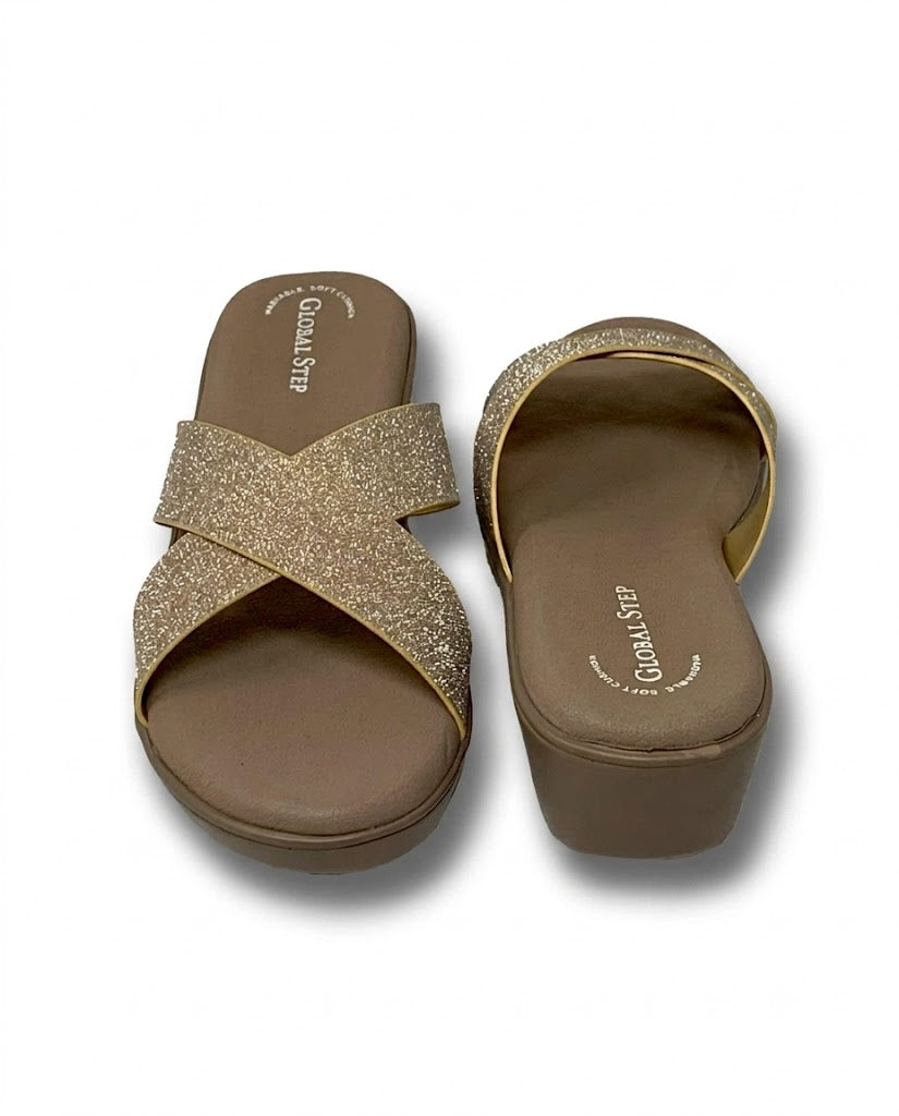 Golden Crossover Wedge Slides