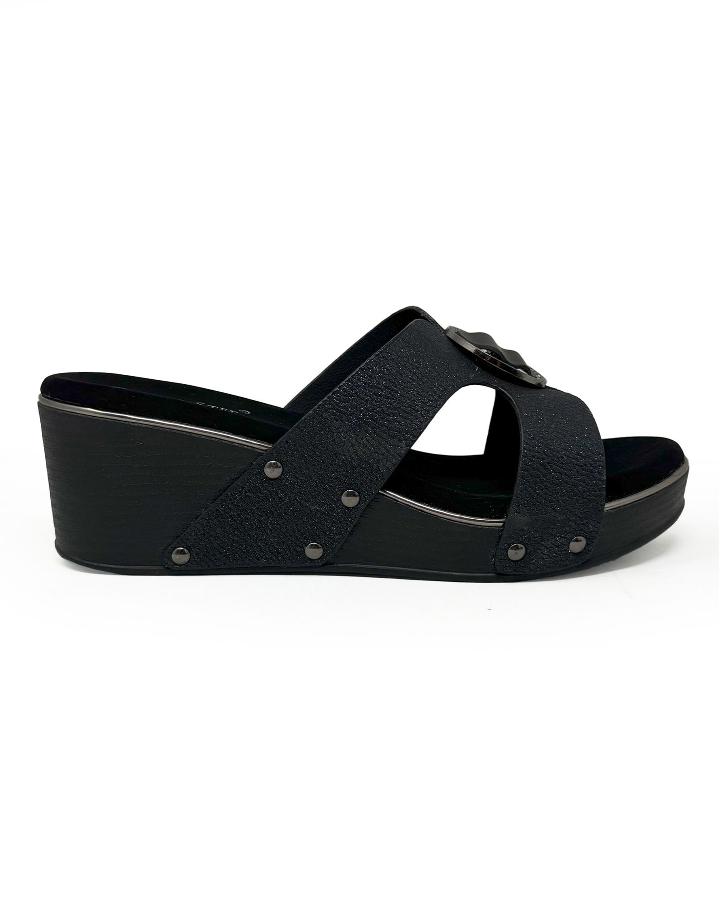 Elegant Buckle Wedge Sandals