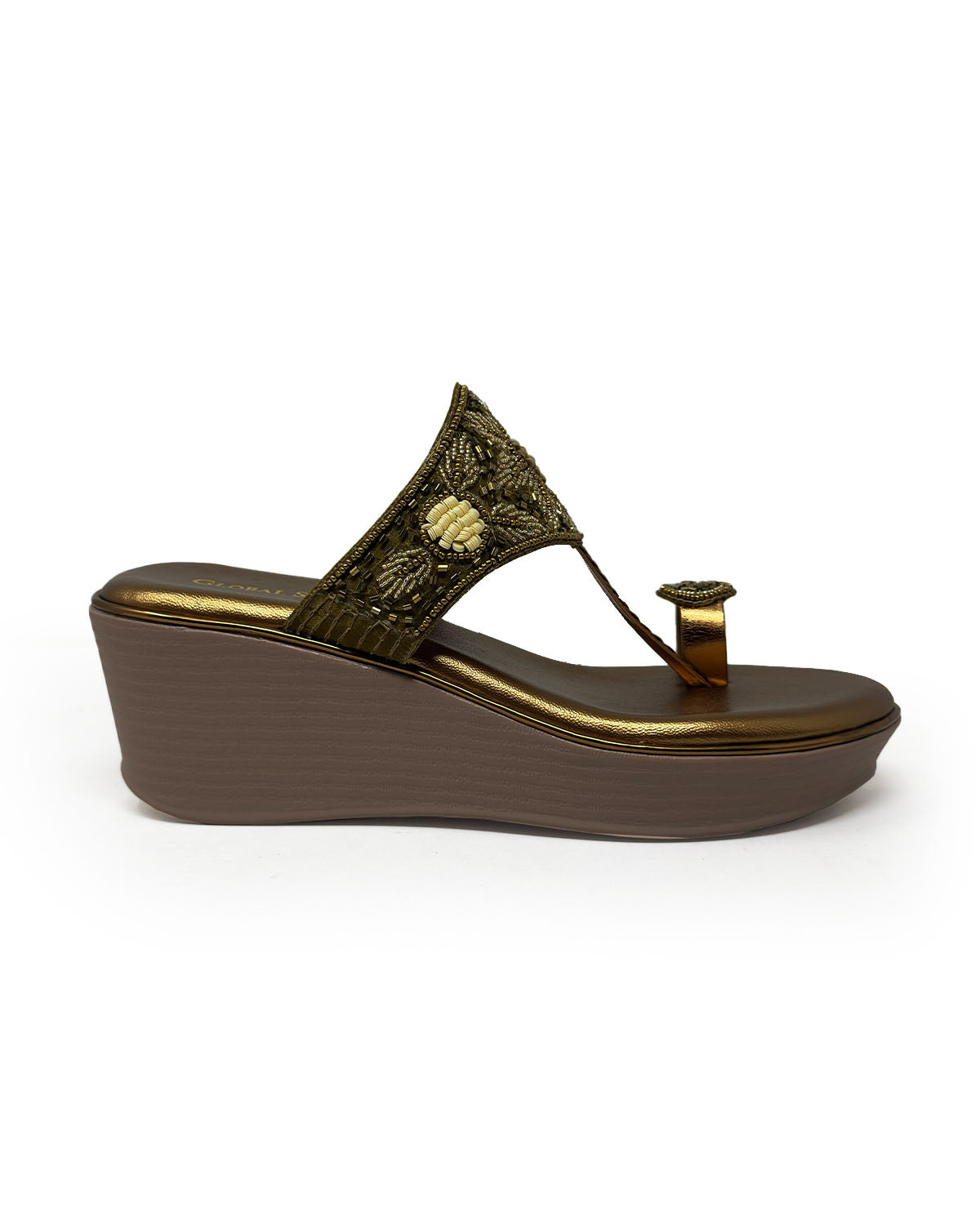 Antique Embroidered Wedge Sandals