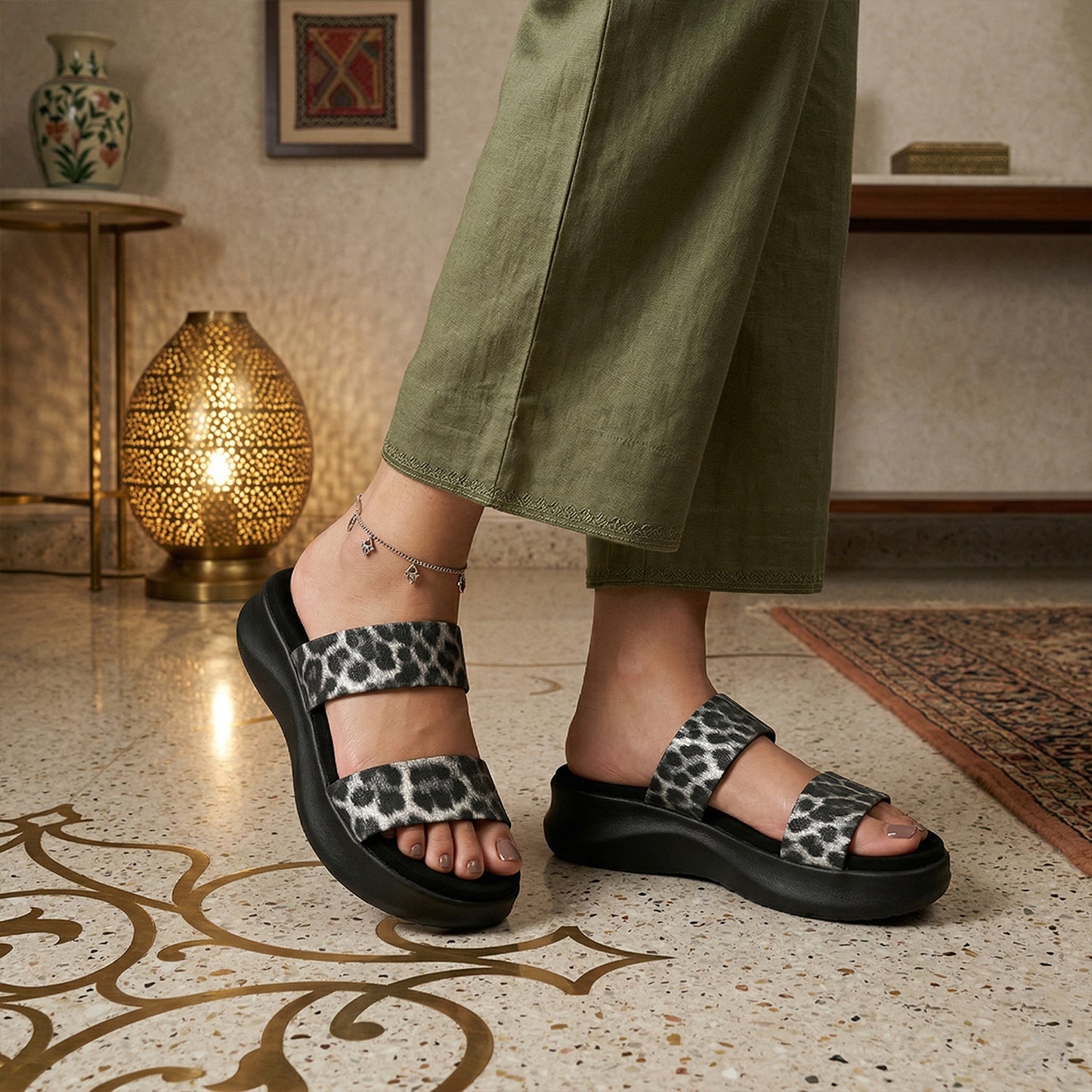 Leopard Platform Sandals