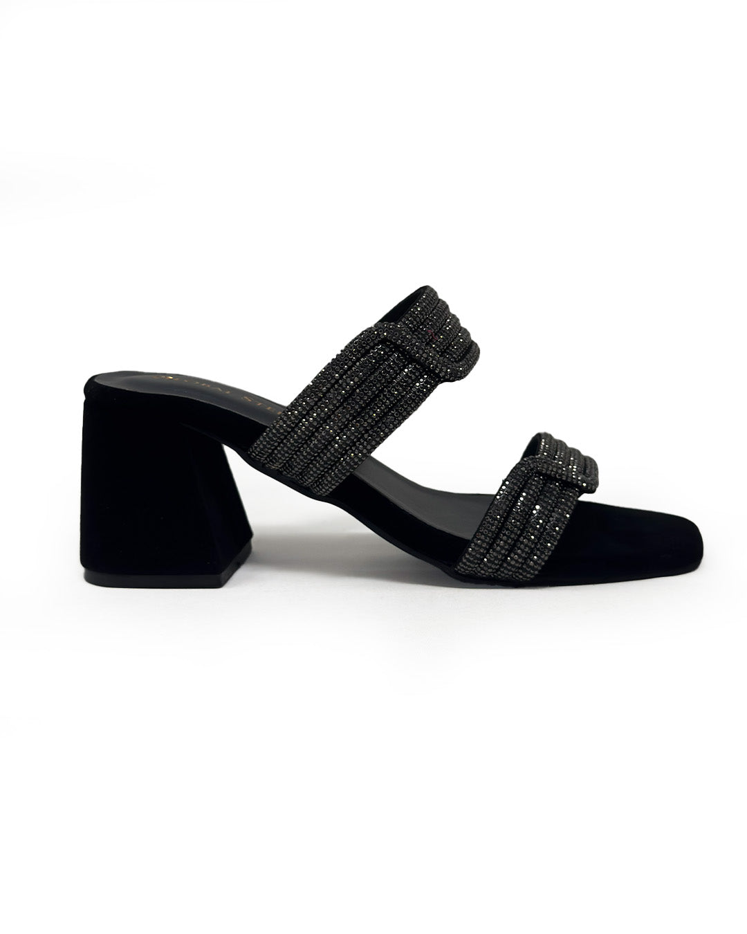 Celeste Rhinestone Block Heels