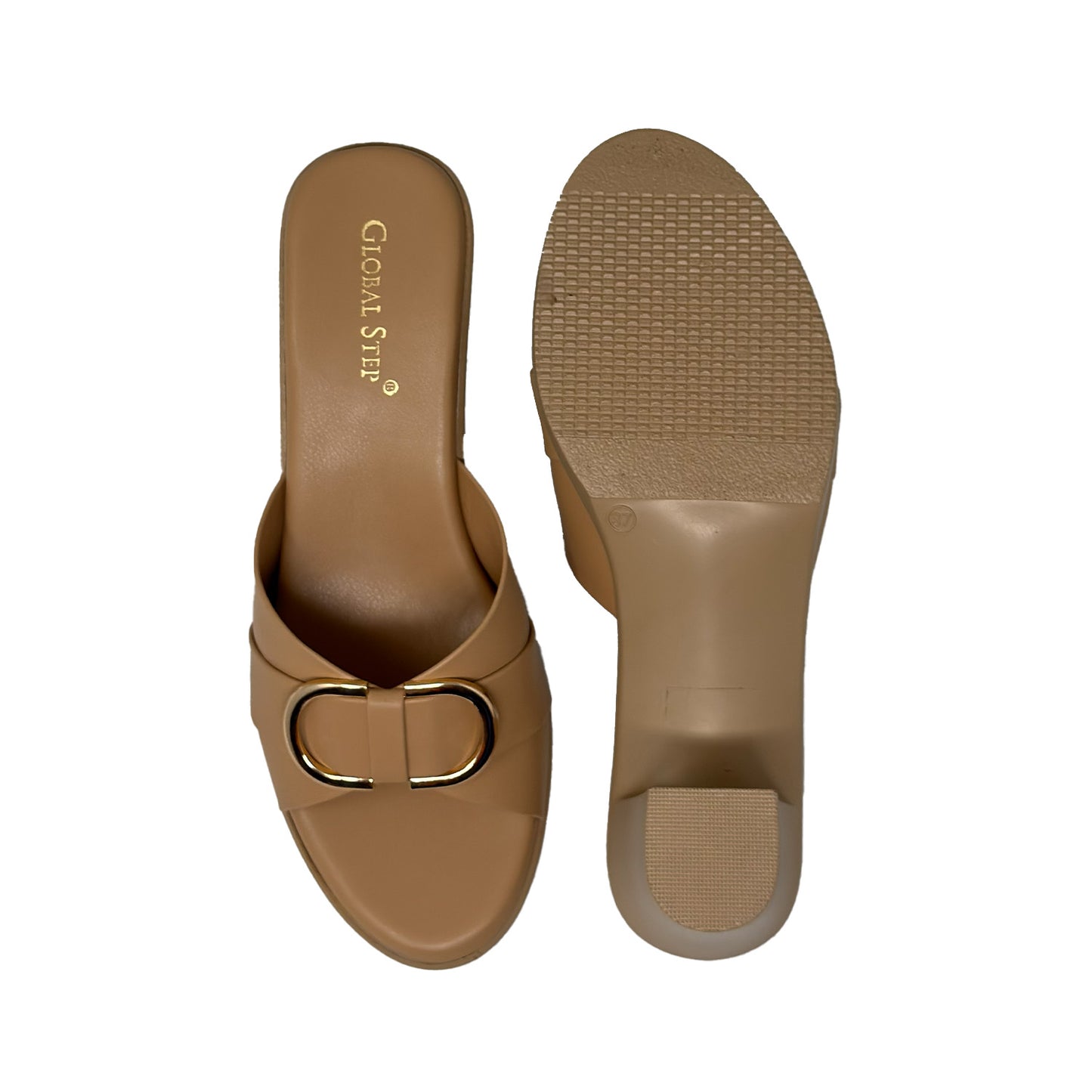 BuckleEase Block Heel Slides