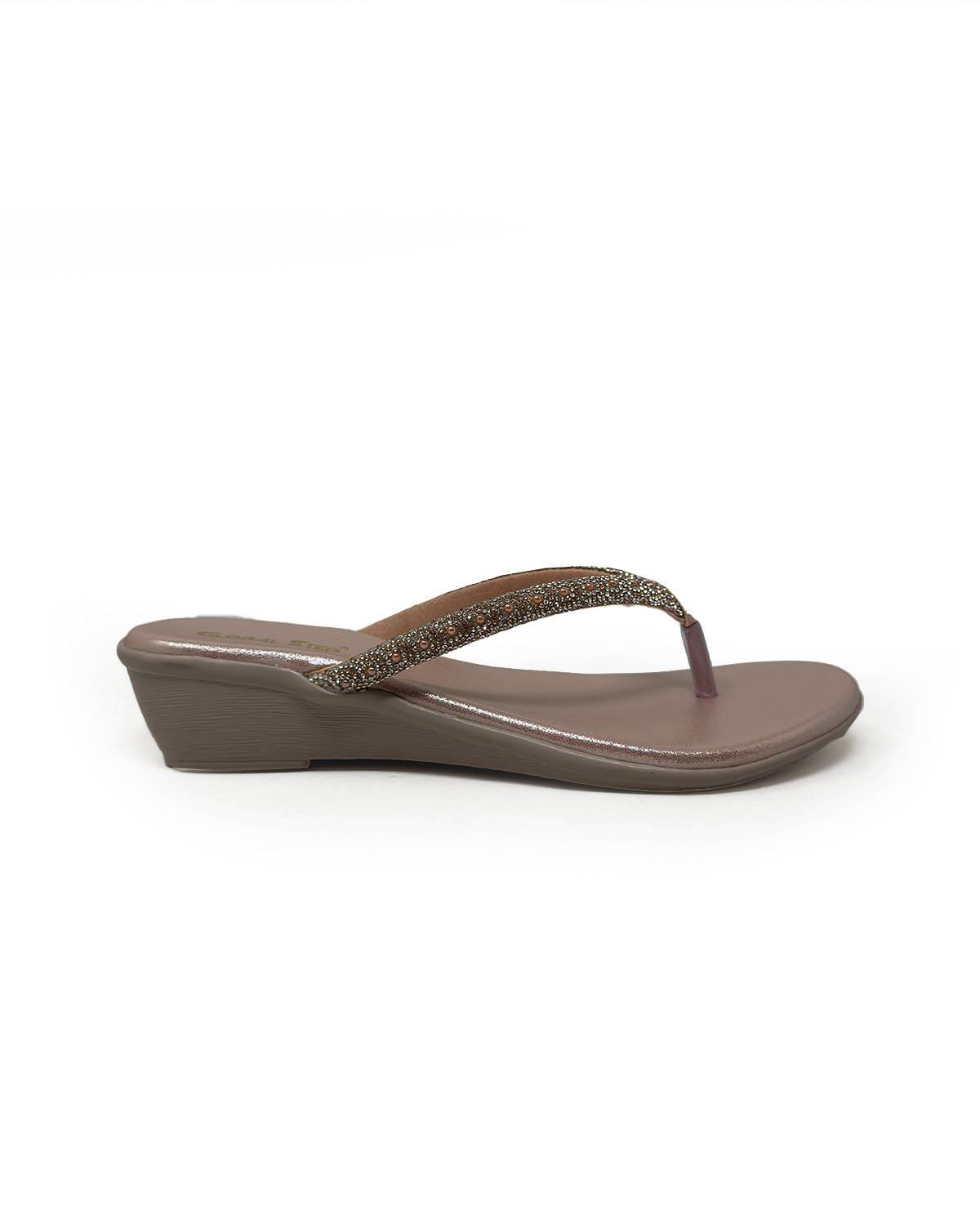 Stylish Rose Gold Wedge Sandals
