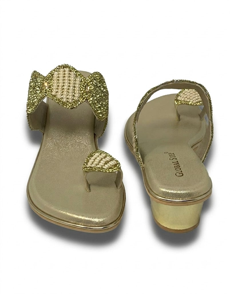 PearlGlam Toe-Ring Heels