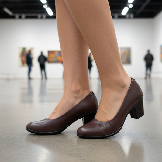 Espresso Block Heels