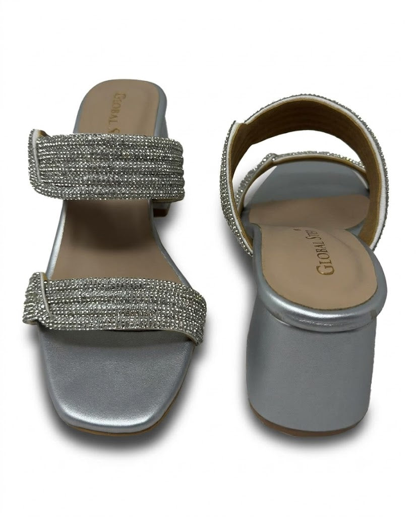 Celeste Rhinestone Block Heels