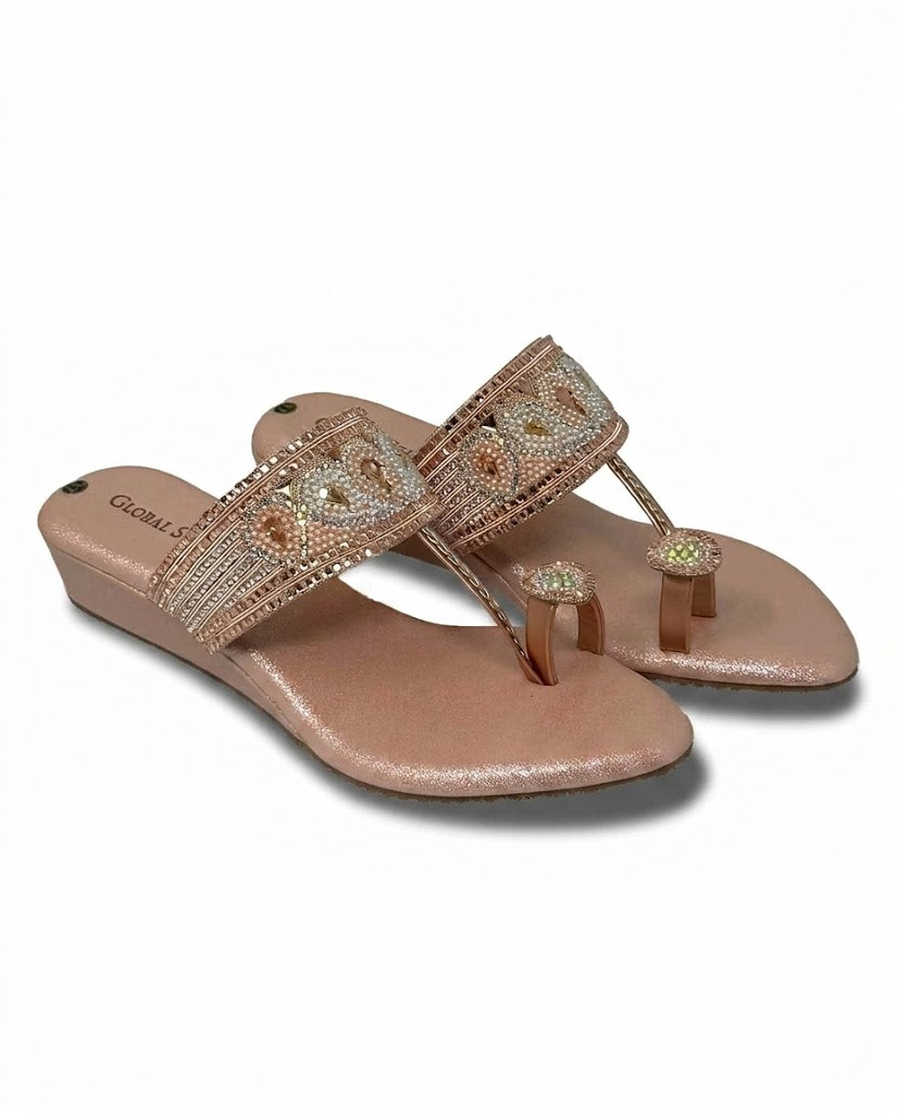 Embellished Toe-Ring Wedges