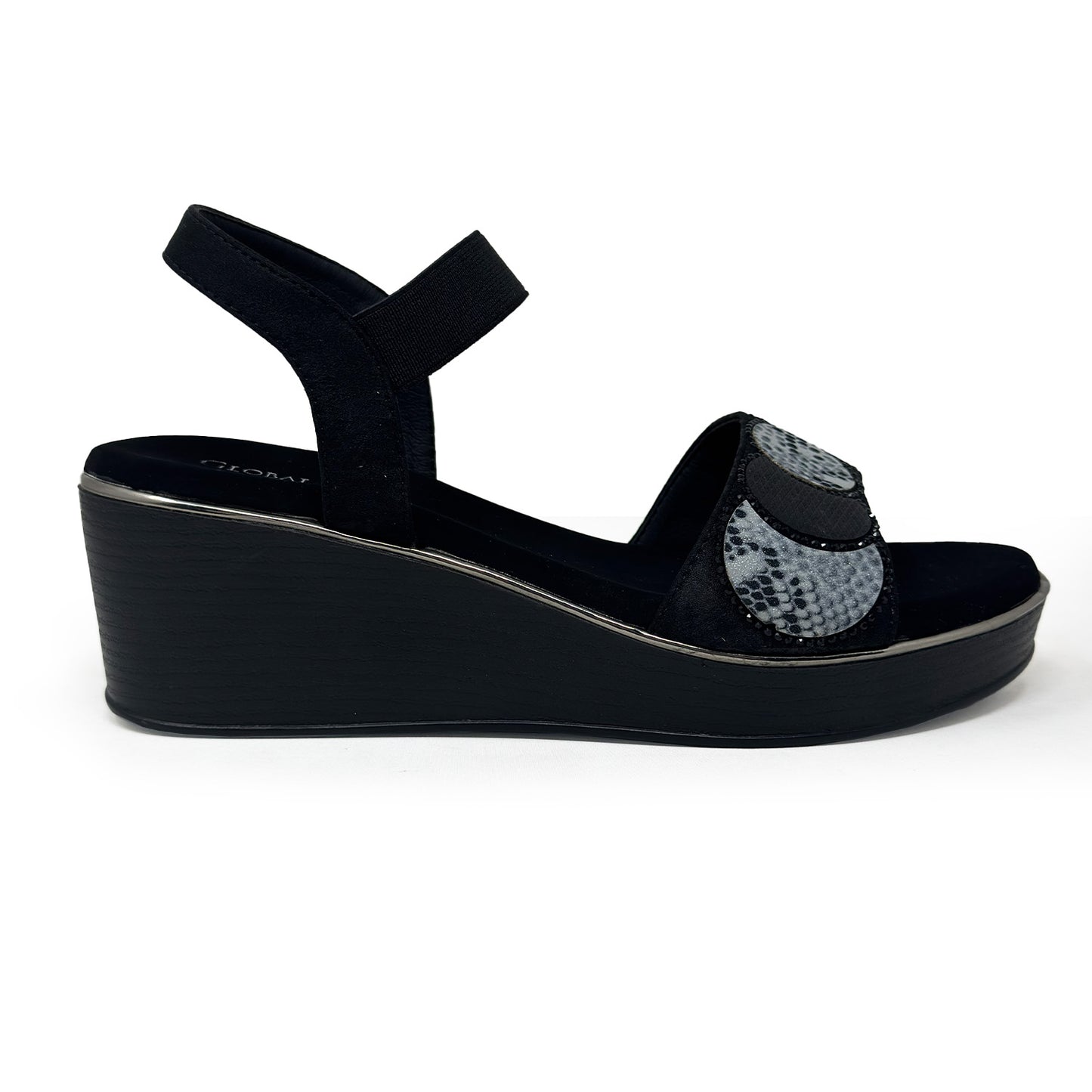Croc Accent Wedge Heels