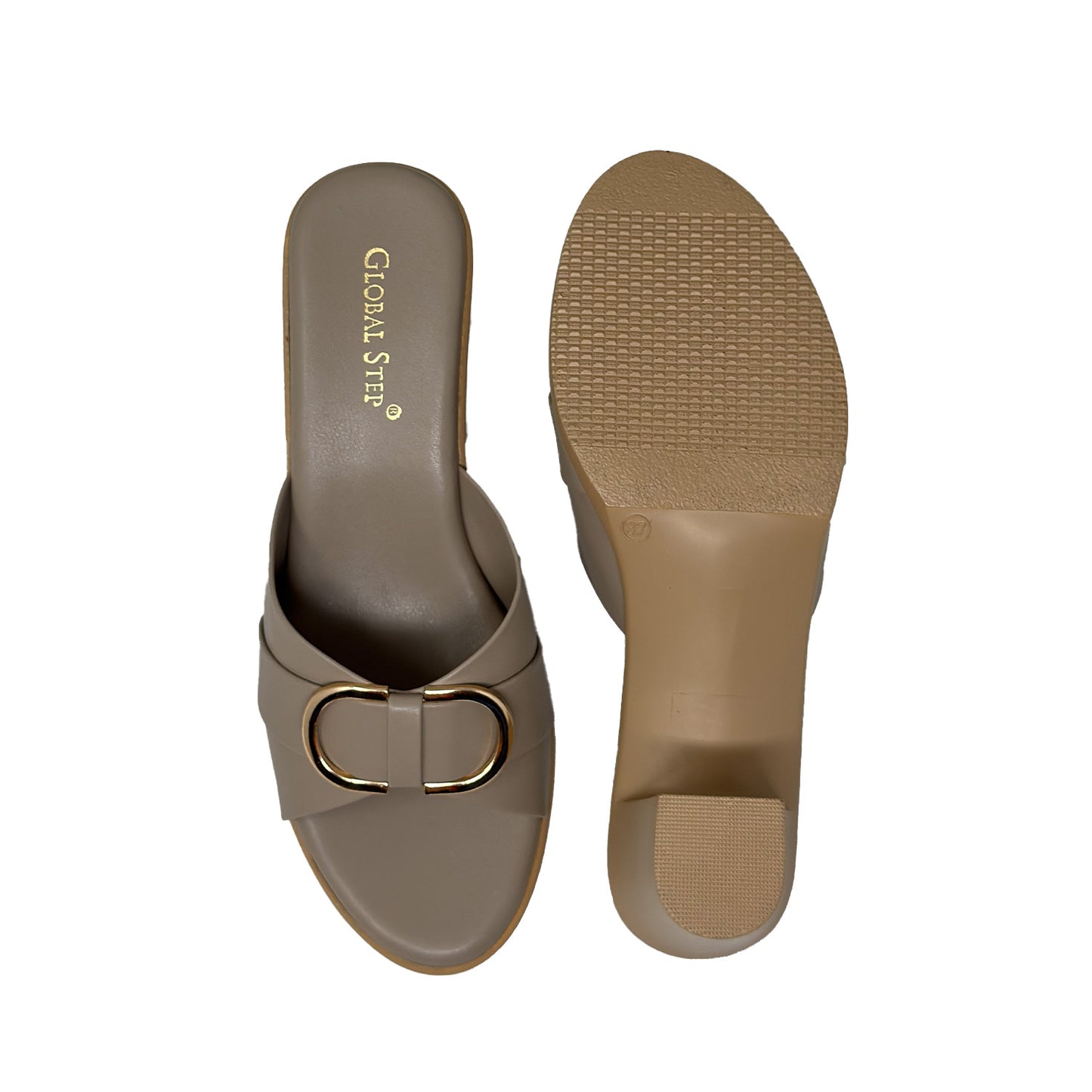 BuckleEase Block Heel Slides