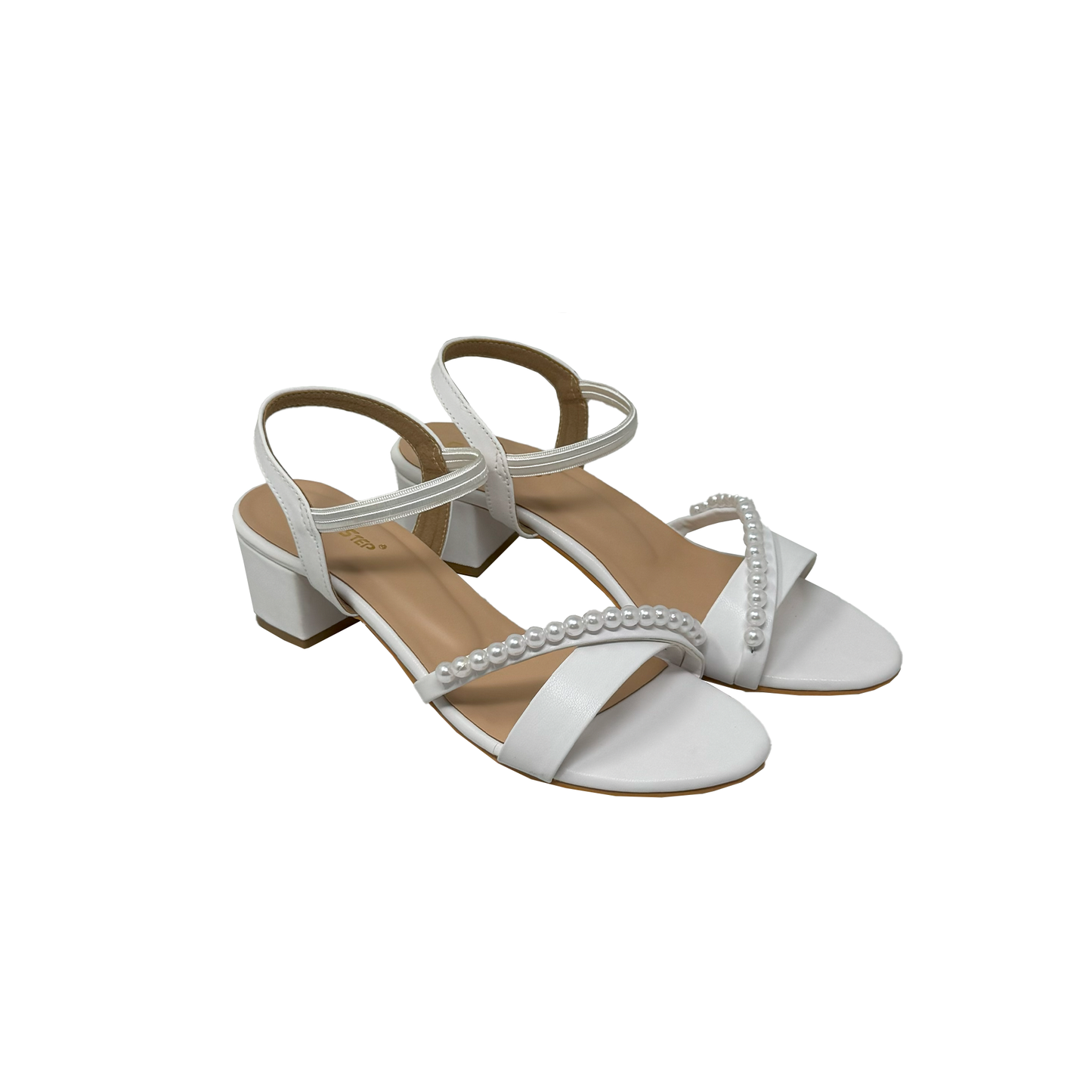 Pearl Block Heel Sandals