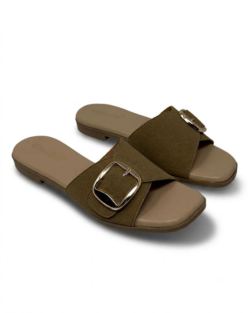 Classic Buckle Slide Sandals
