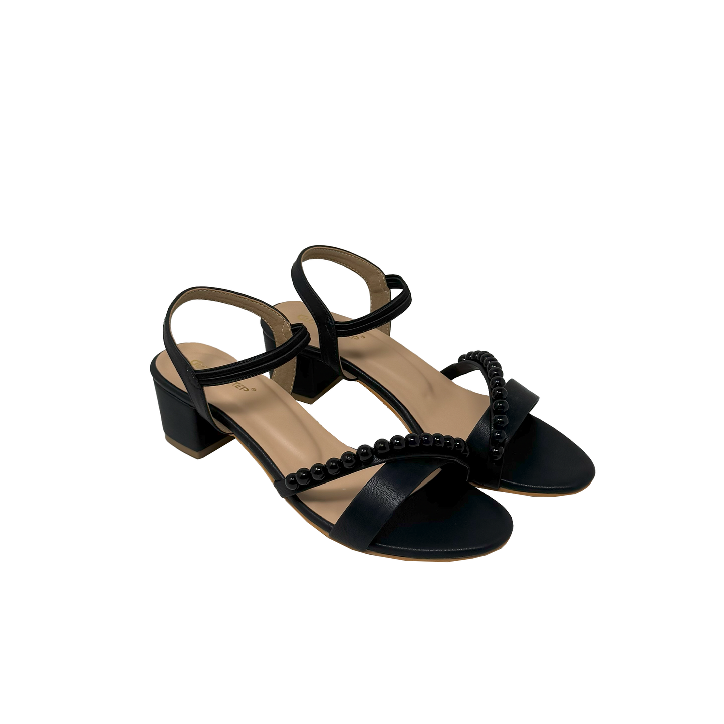 Pearl Block Heel Sandals