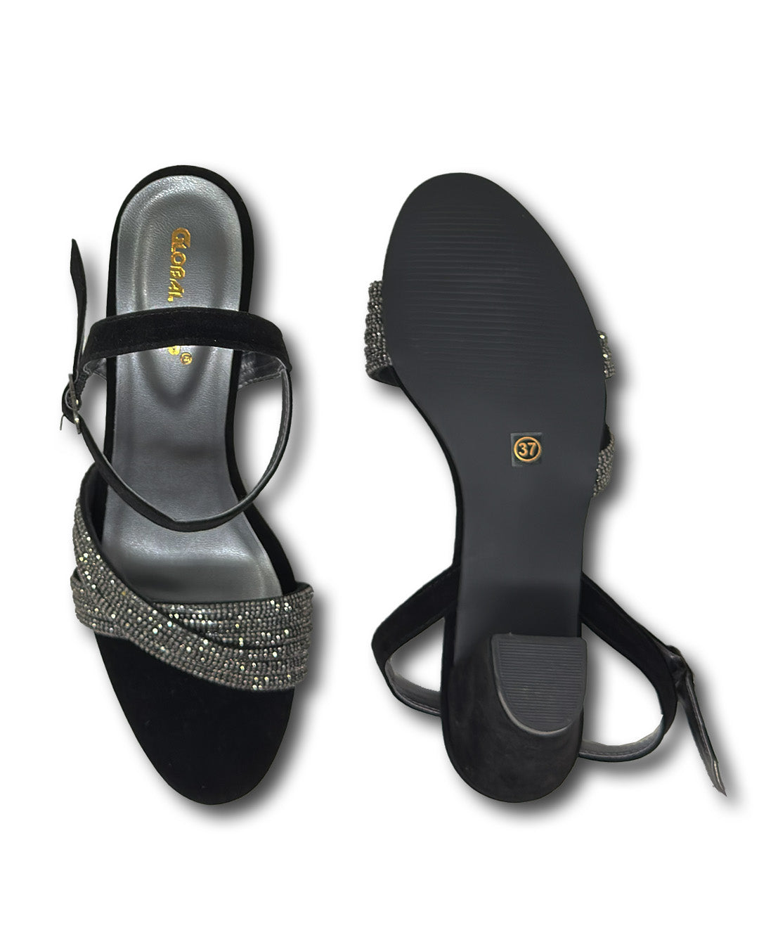 Elena Rhinestone Heels