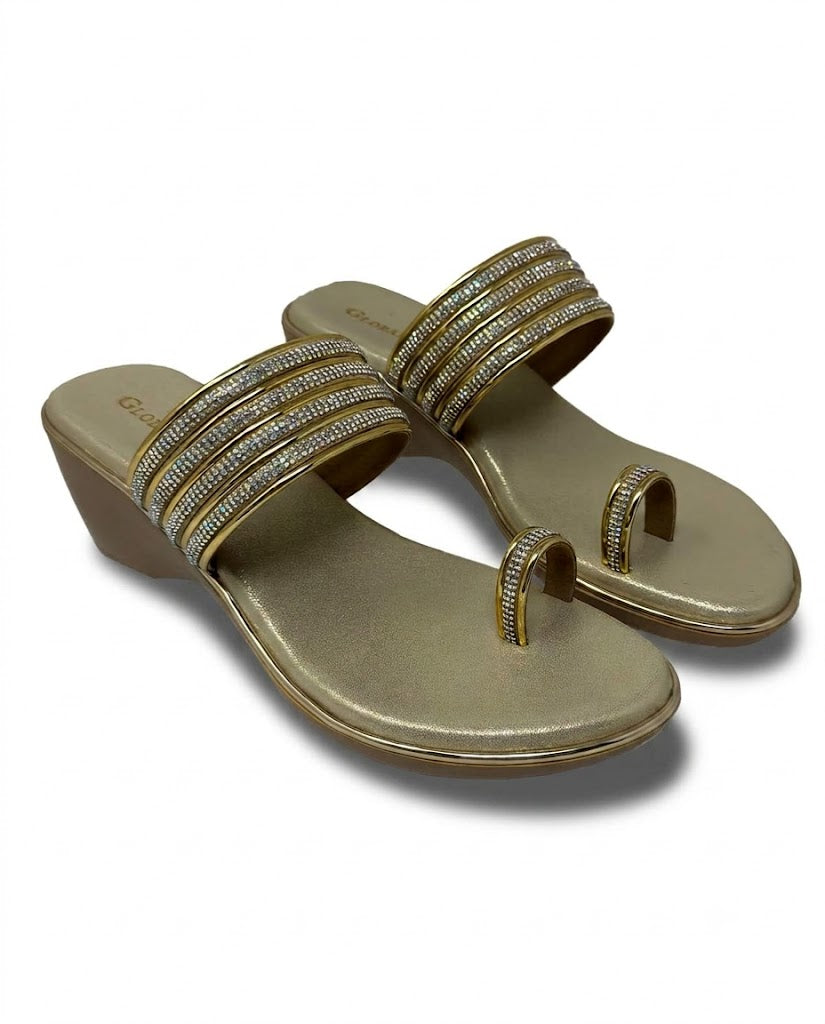 Luxe Radiance Toe-Ring Wedges