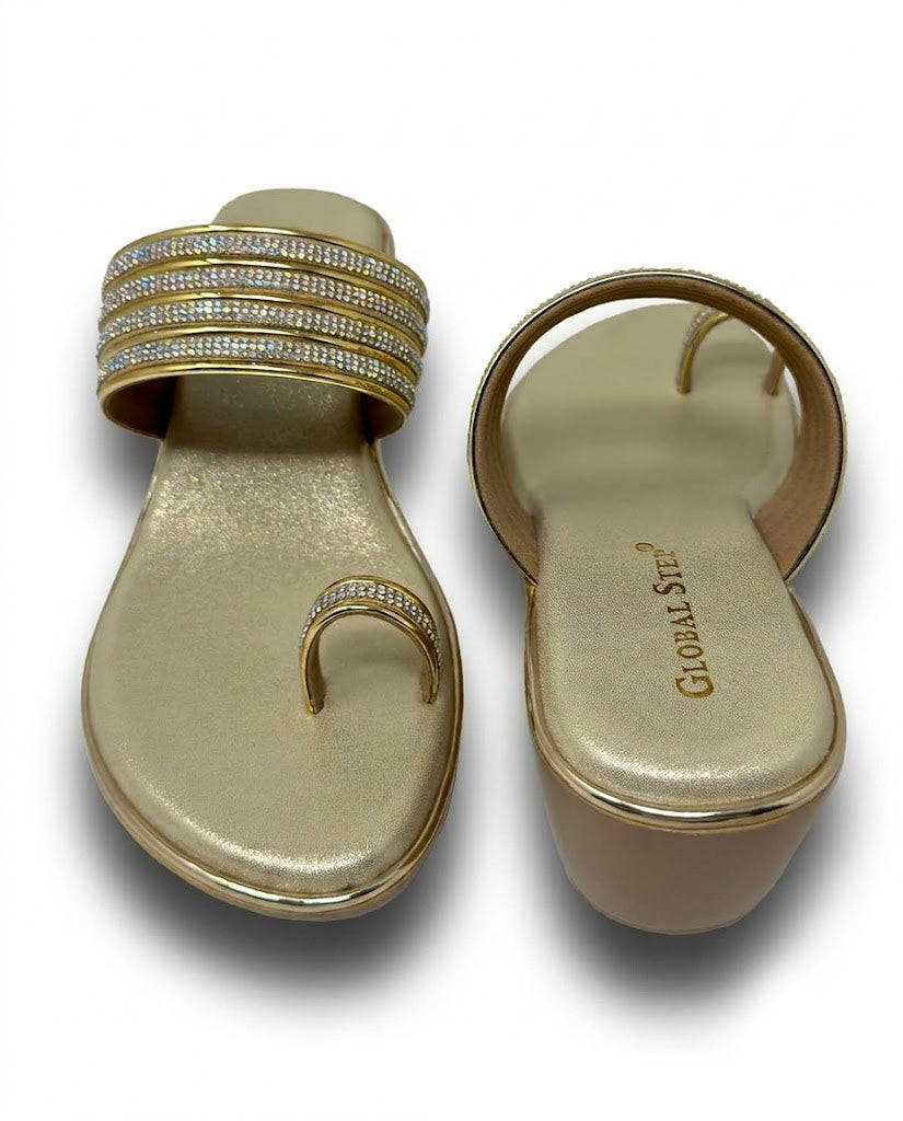 Luxe Radiance Toe-Ring Wedges