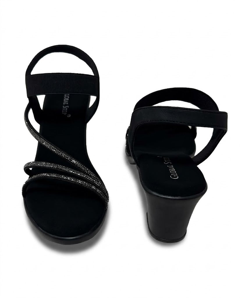 Versatile rhinestone heels
