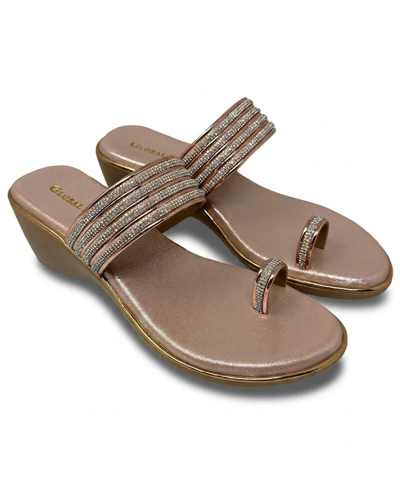 Luxe Radiance Toe-Ring Wedges