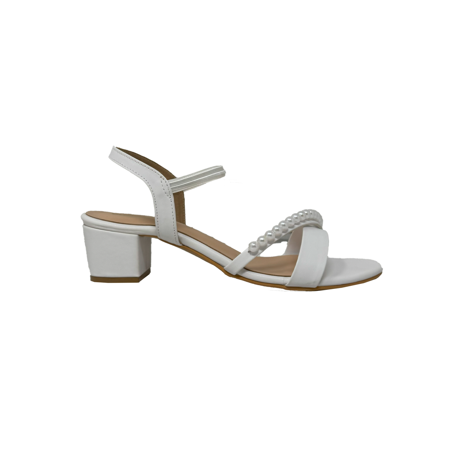 Pearl Block Heel Sandals