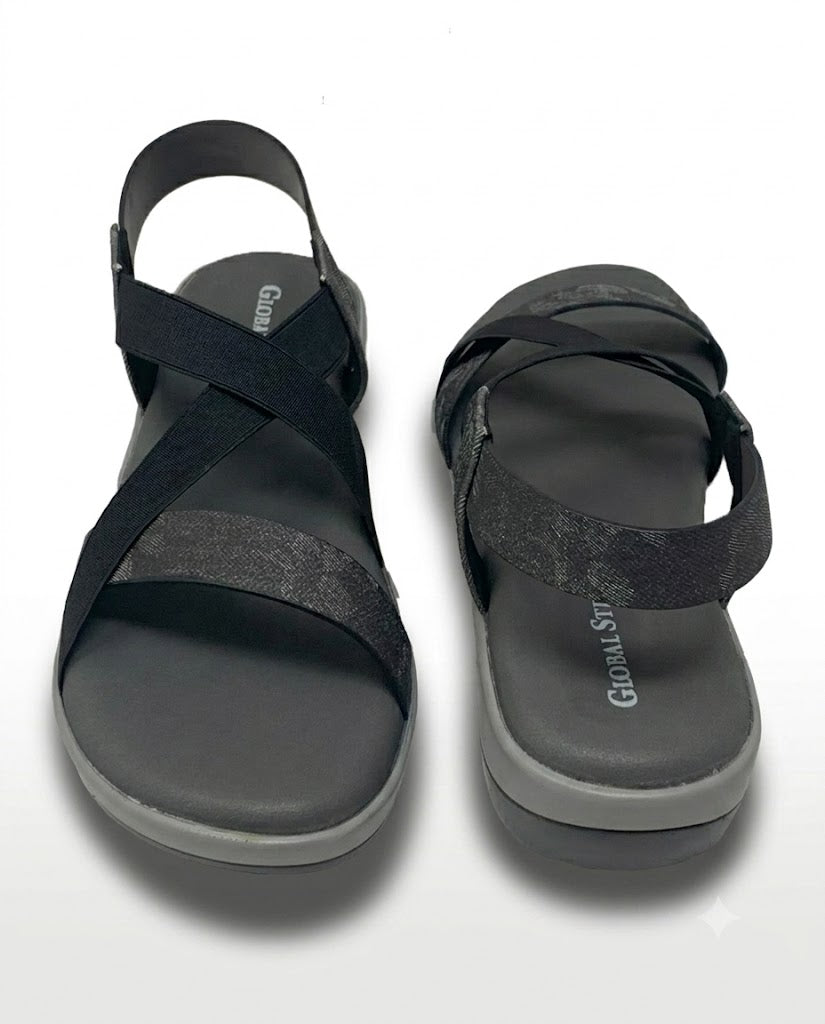 Modern criss-cross sandals
