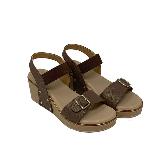 Glossy Buckle Wedges