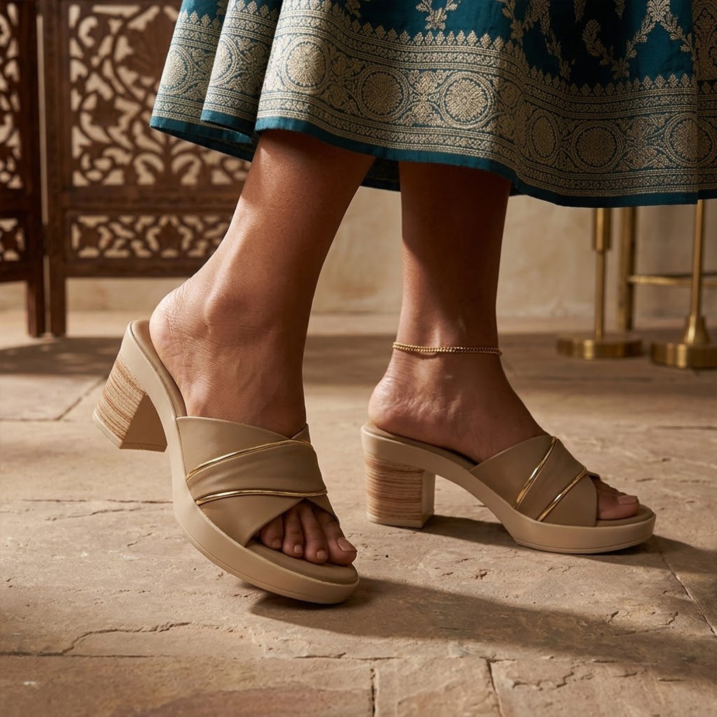 Luxe Stride Block Heels