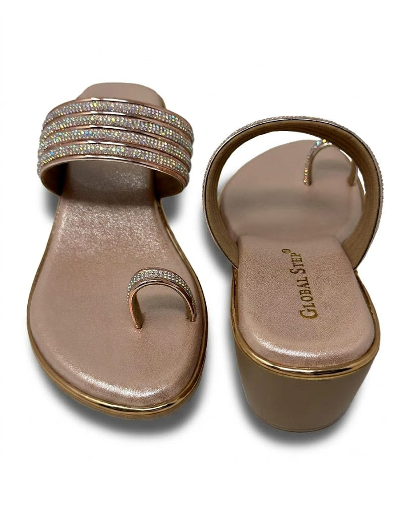 Luxe Radiance Toe-Ring Wedges