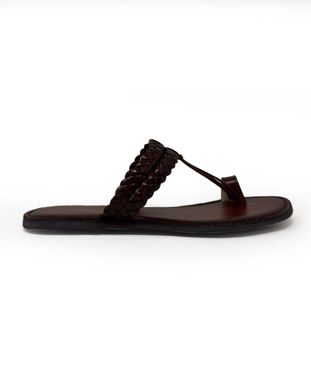 Posh Braided Luxe Toe-Loop Flats