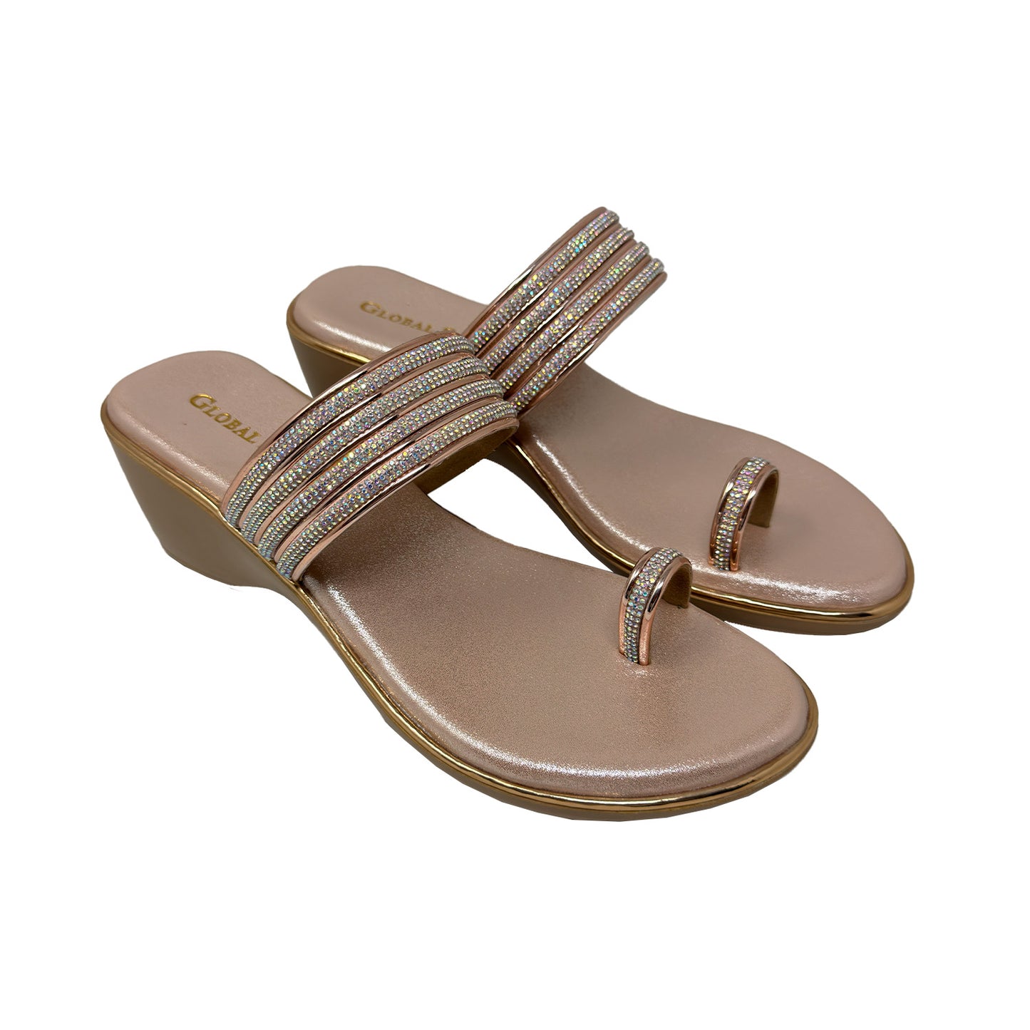 Luxe Radiance Toe-Ring Wedges