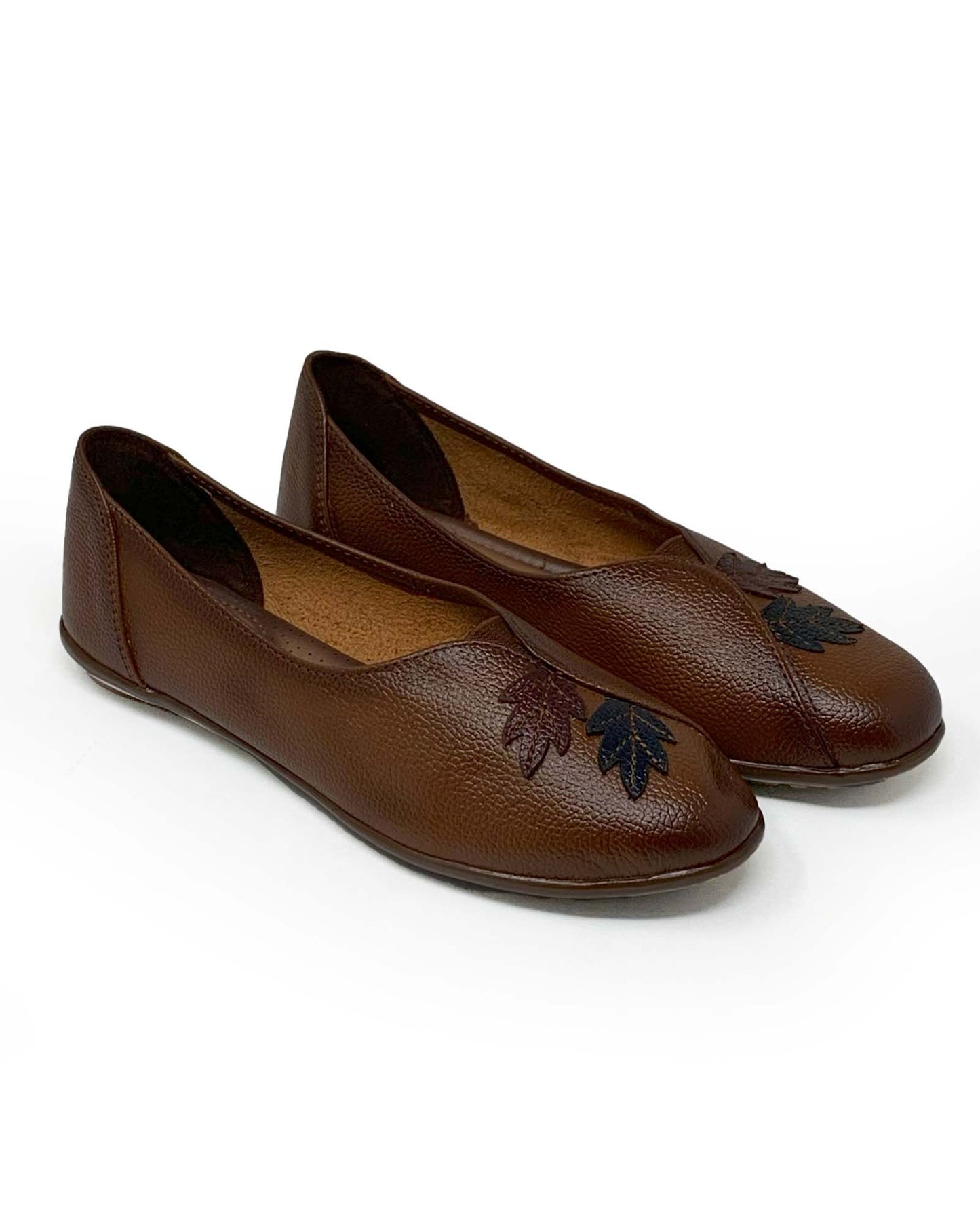 Posh Leaf Ballerinas
