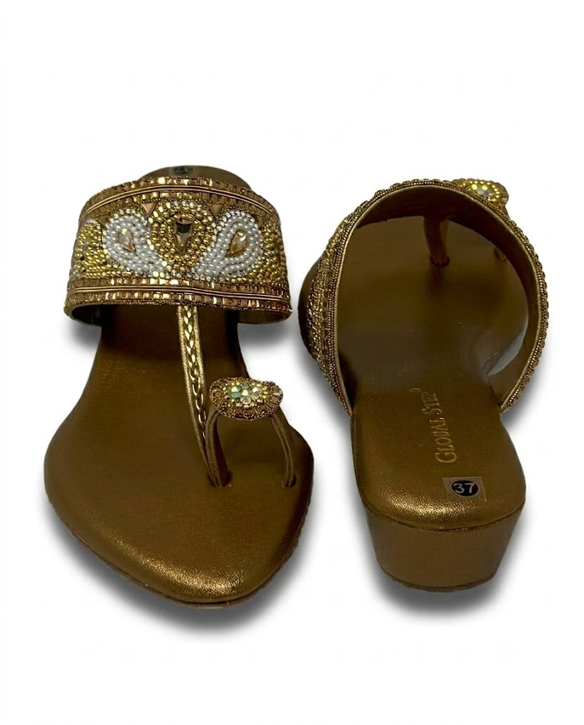 Embellished Toe-Ring Wedges