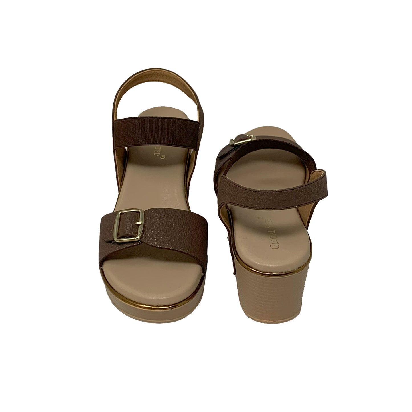 Glossy Buckle Wedges