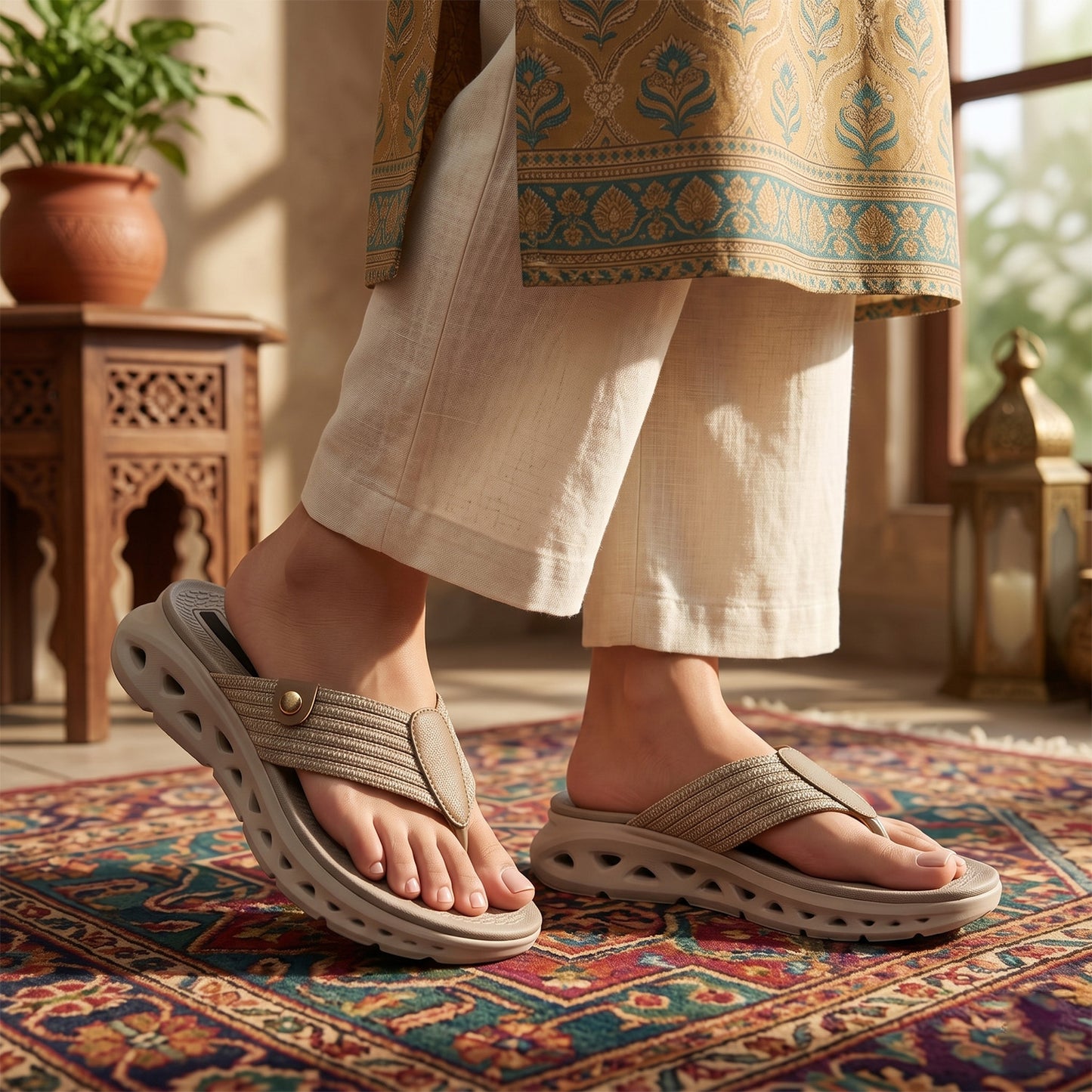 Elara Fabric Knit Slides