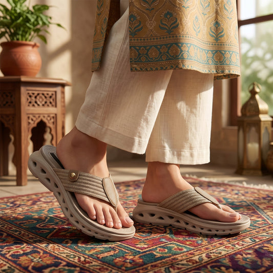 Elara Fabric Knit Slides