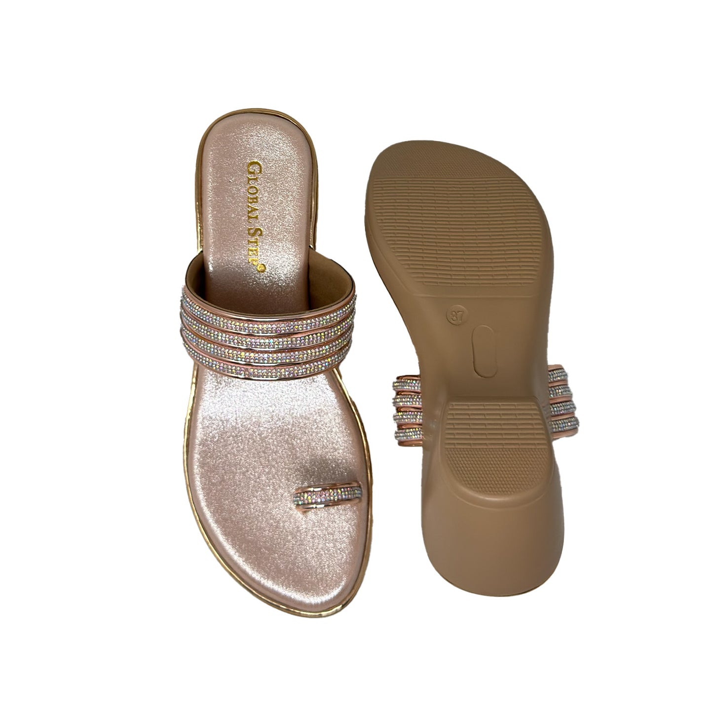 Luxe Radiance Toe-Ring Wedges
