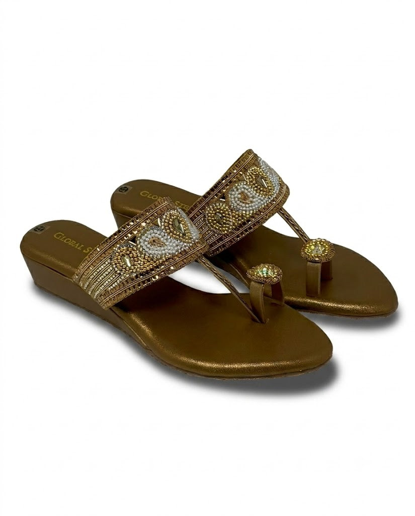 Embellished Toe-Ring Wedges