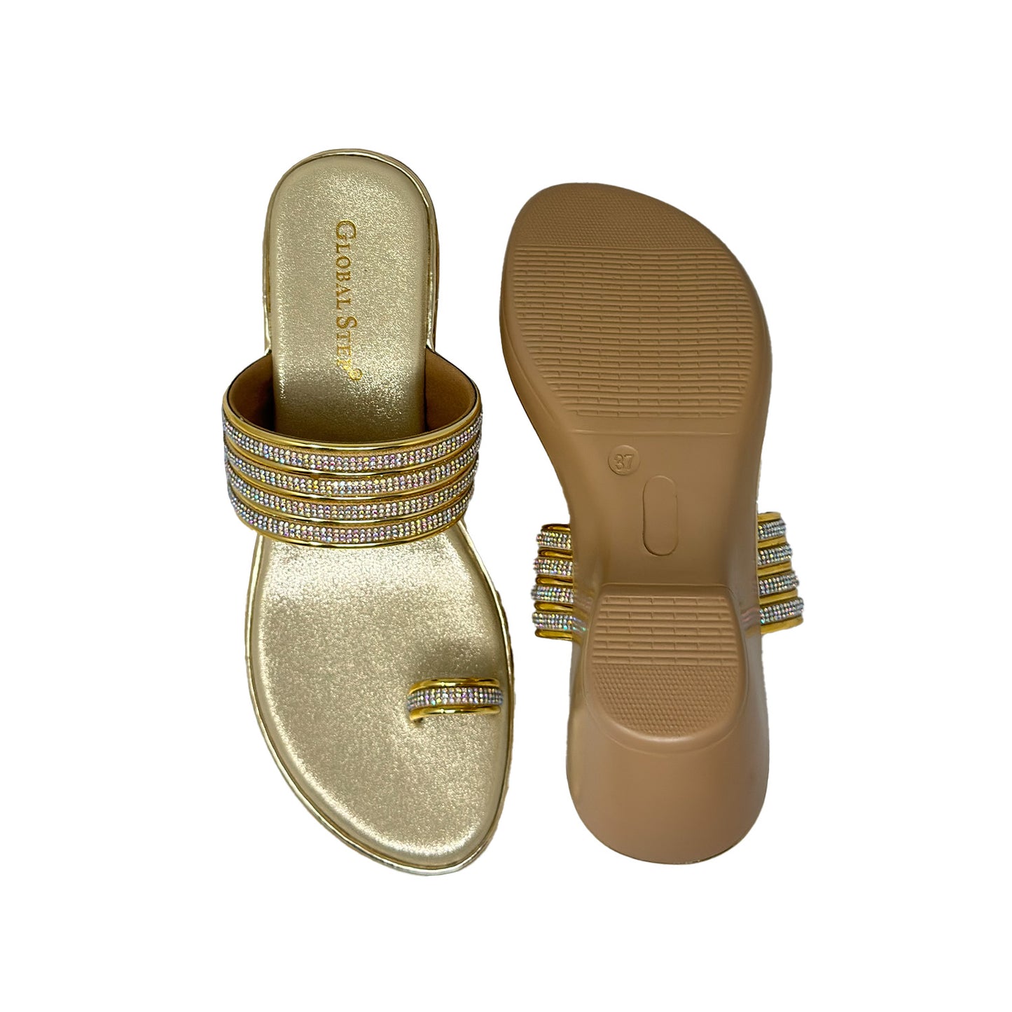 Luxe Radiance Toe-Ring Wedges