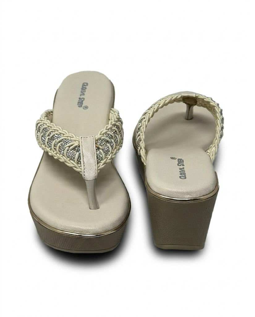 Braided Luxe Wedge Heels