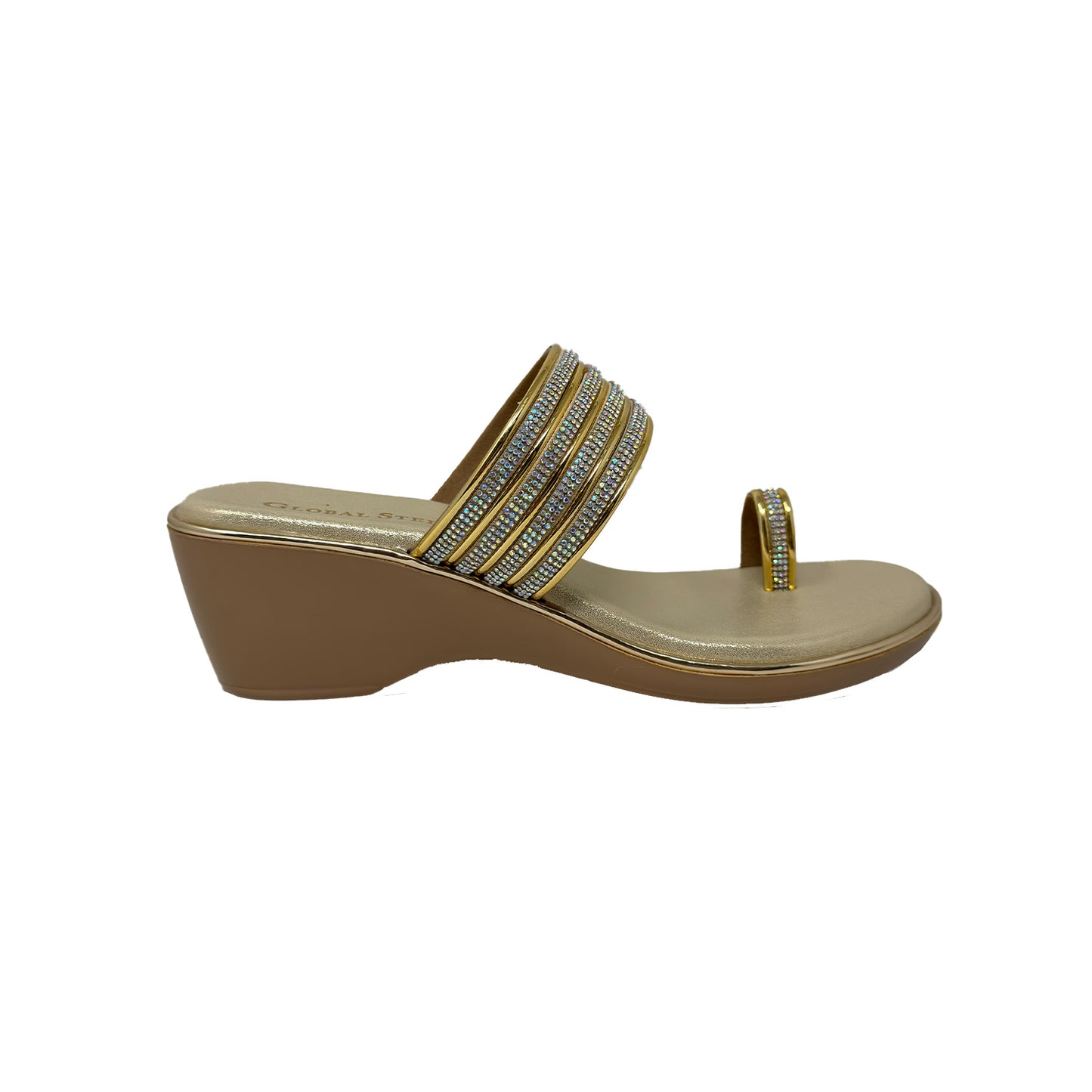 Luxe Radiance Toe-Ring Wedges