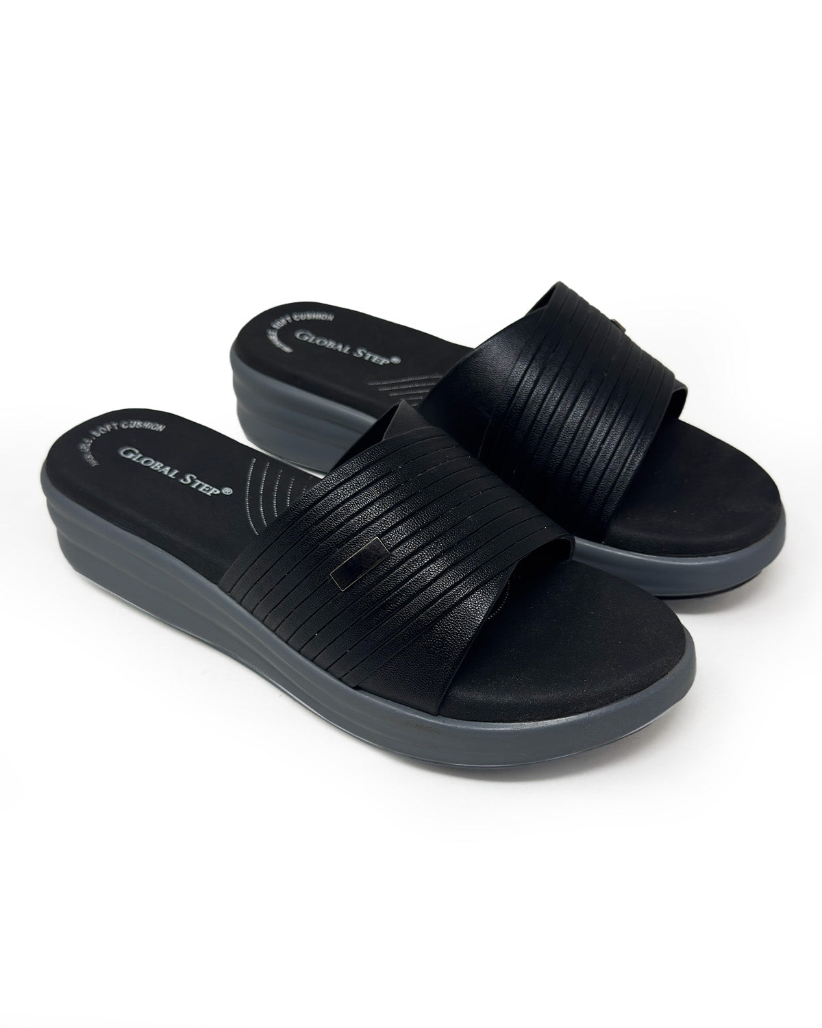 Black Platform Slides