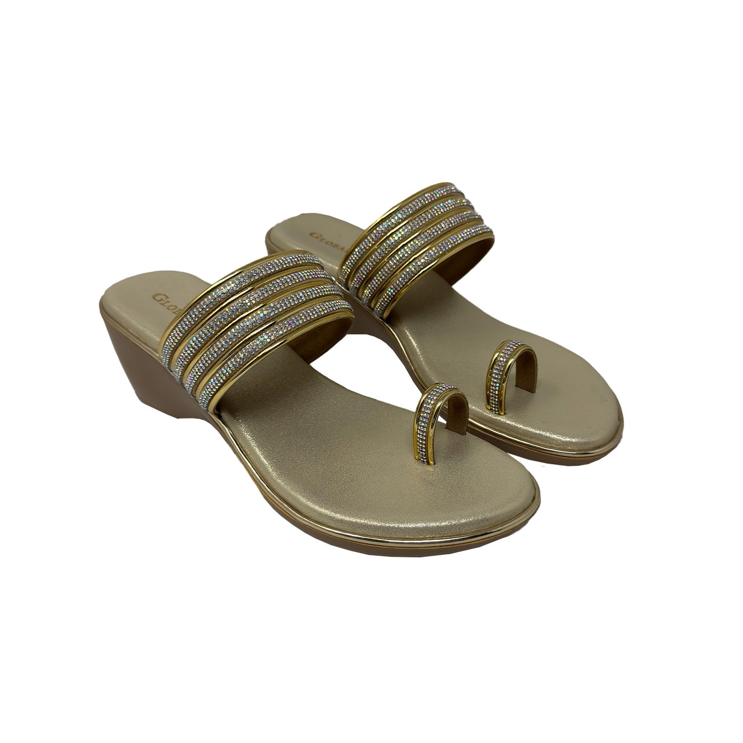 Luxe Radiance Toe-Ring Wedges