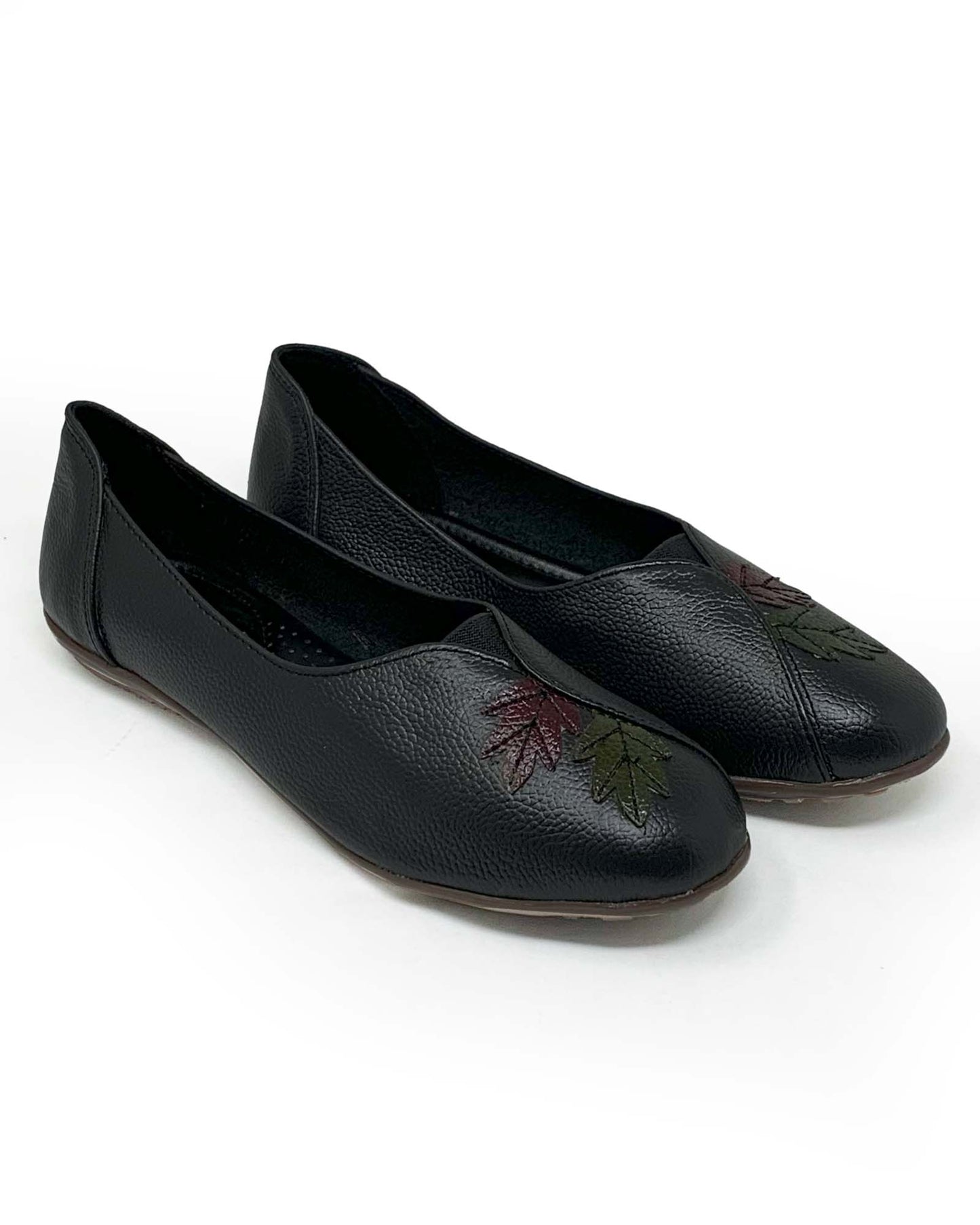 Posh Leaf Ballerinas