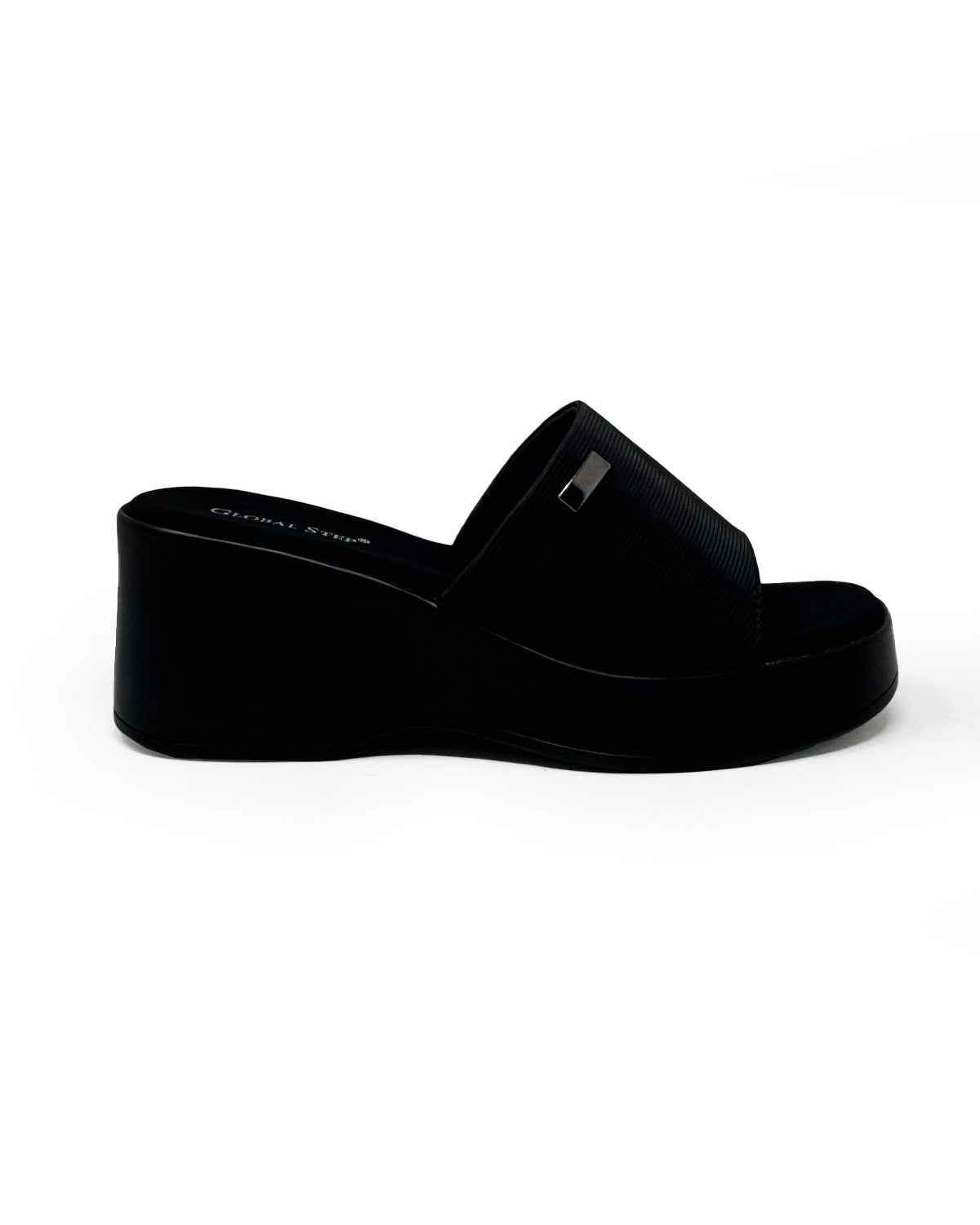 Classic Black Wedge Heels